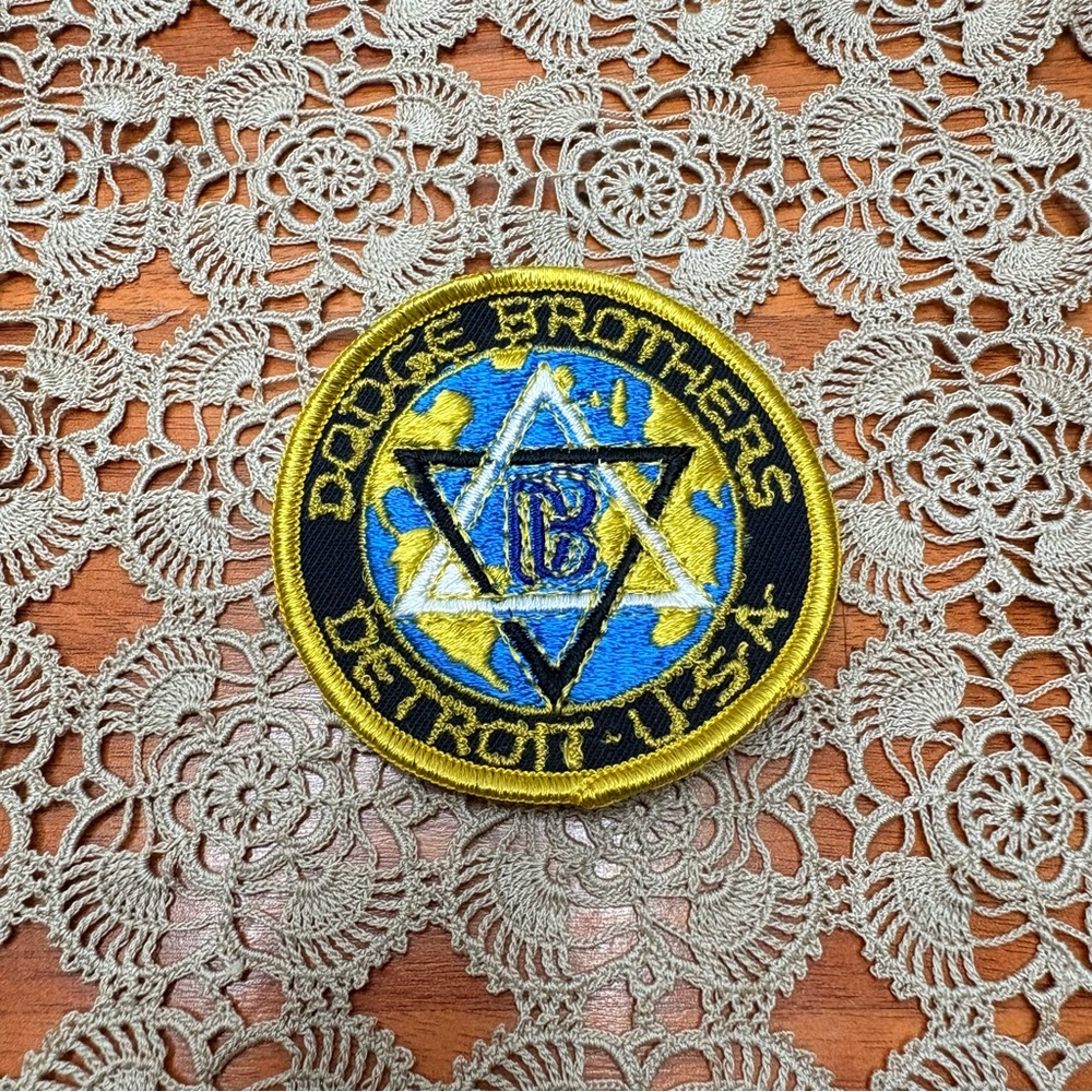 Vintage Dodge Brothers Automotive Uniform Detroit Michigan USA Patch